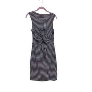 Abercrombie & Fitch Dress SP Small Petite Striped Sleeveless Twist Front Casual